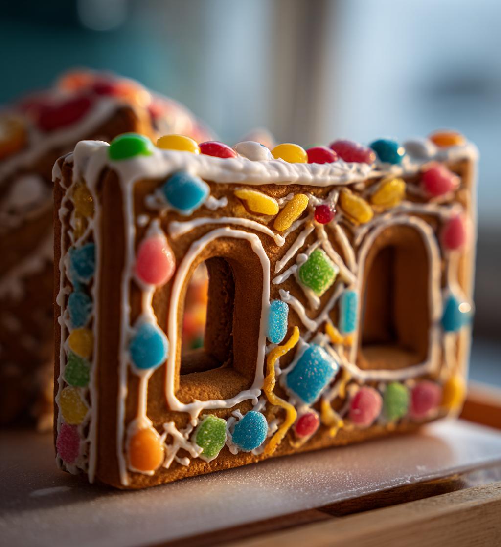 football gingerbread house