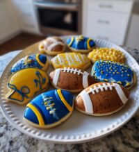 football helmet cookies decorated