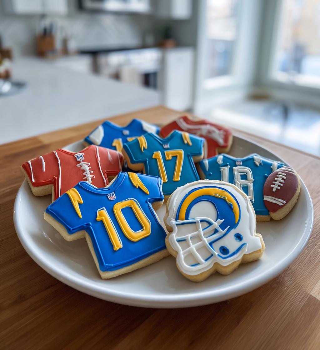 football jersey cookies decorated
