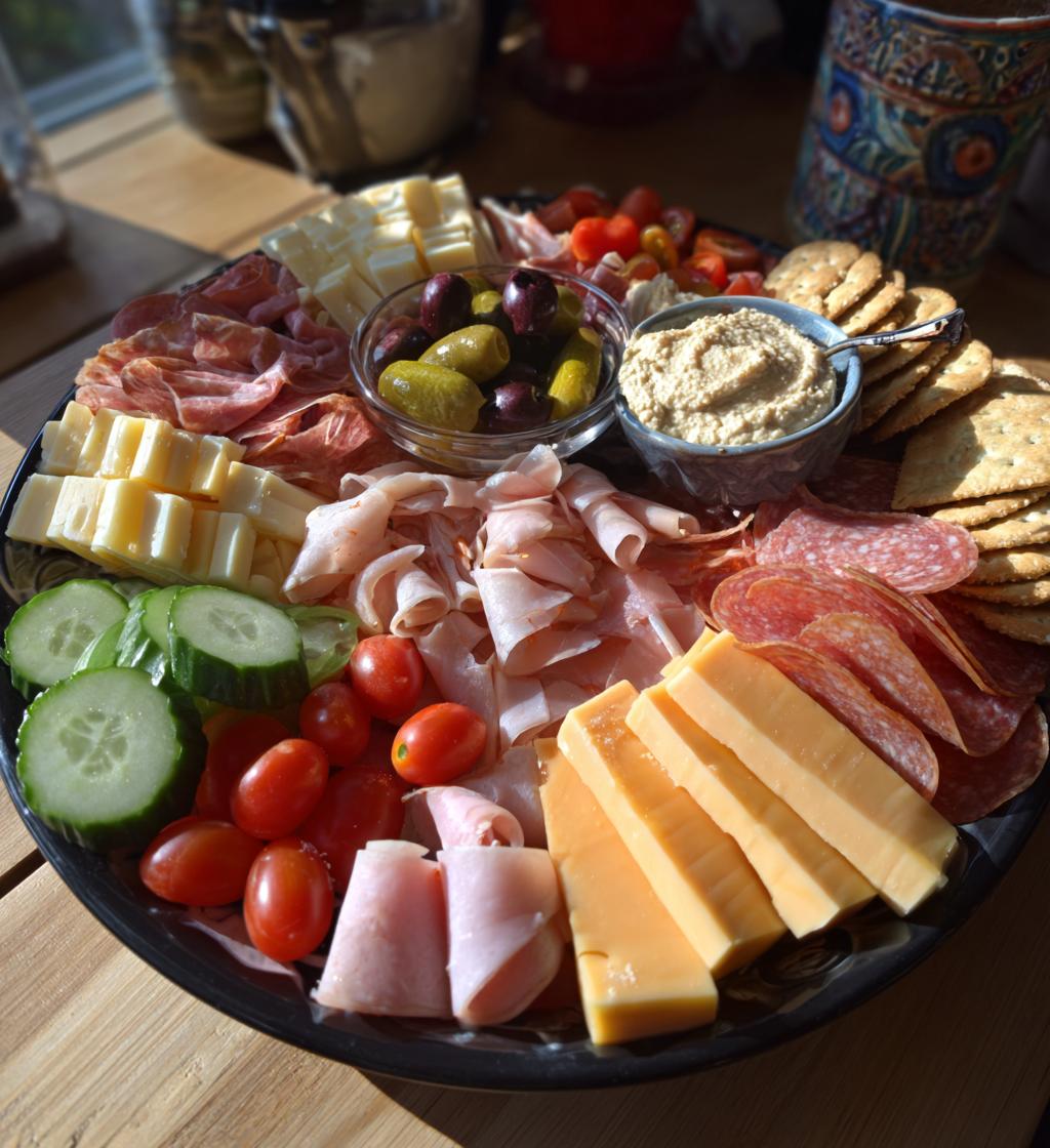 football meat and cheese tray