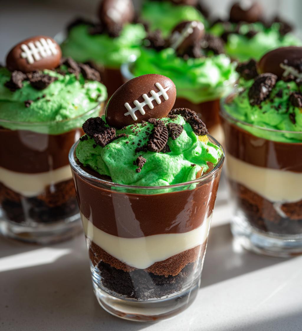 football pudding cups
