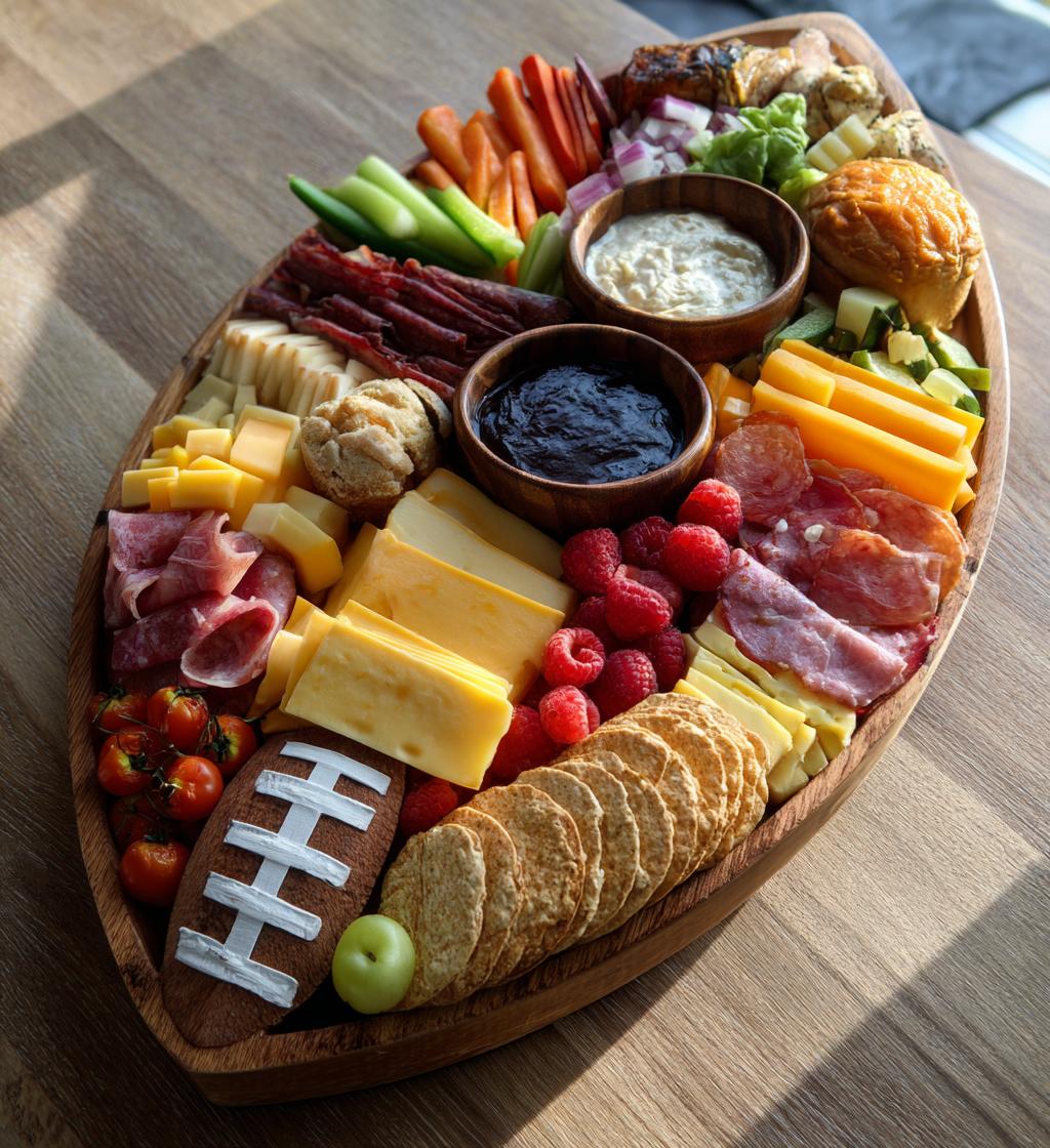 football theme charcuterie board