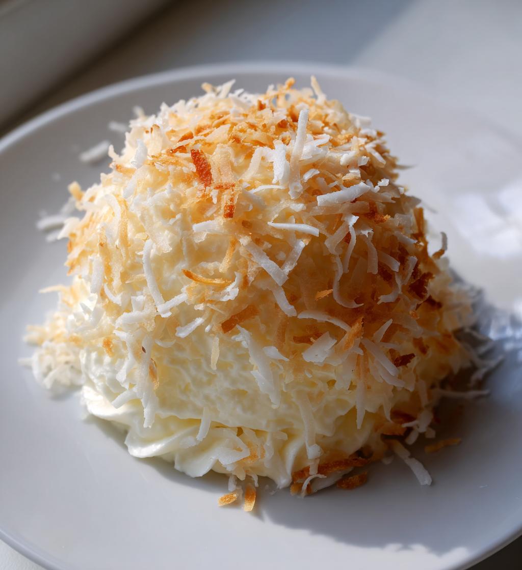 frosted coconut snowball