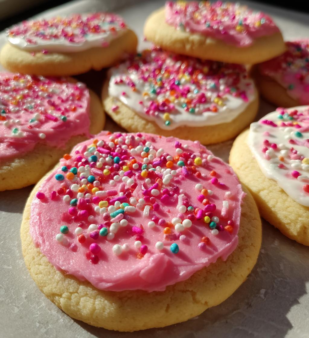 frosted valentine cookies