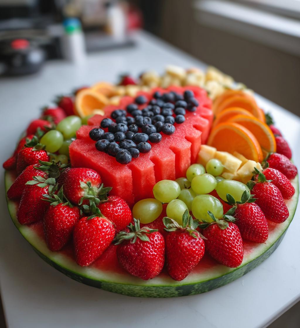 fruit football tray