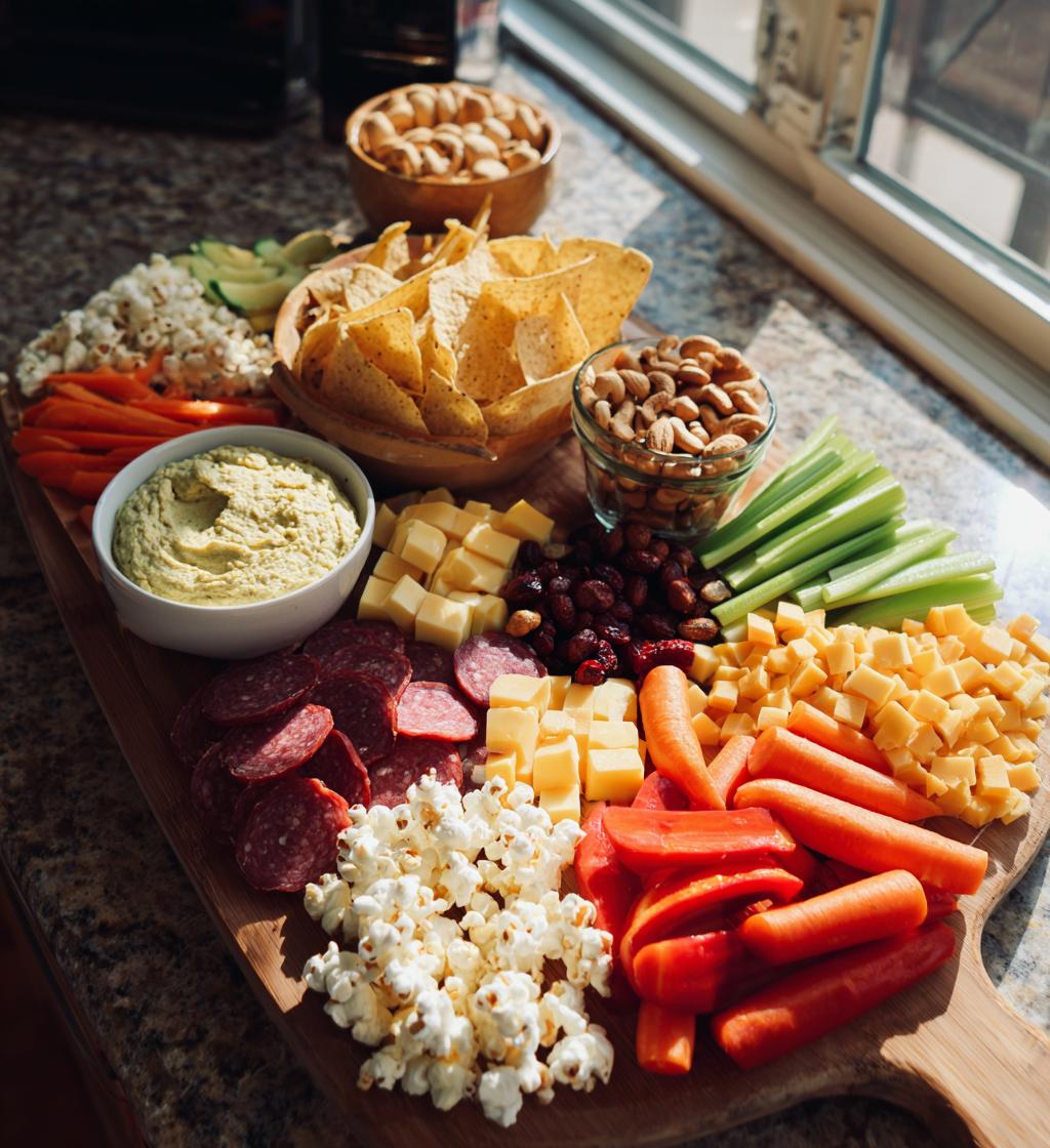 game day snack board
