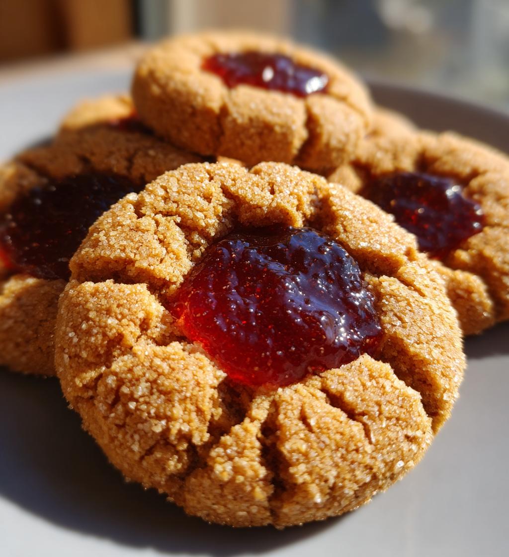 gingerbread thumbprint cookies