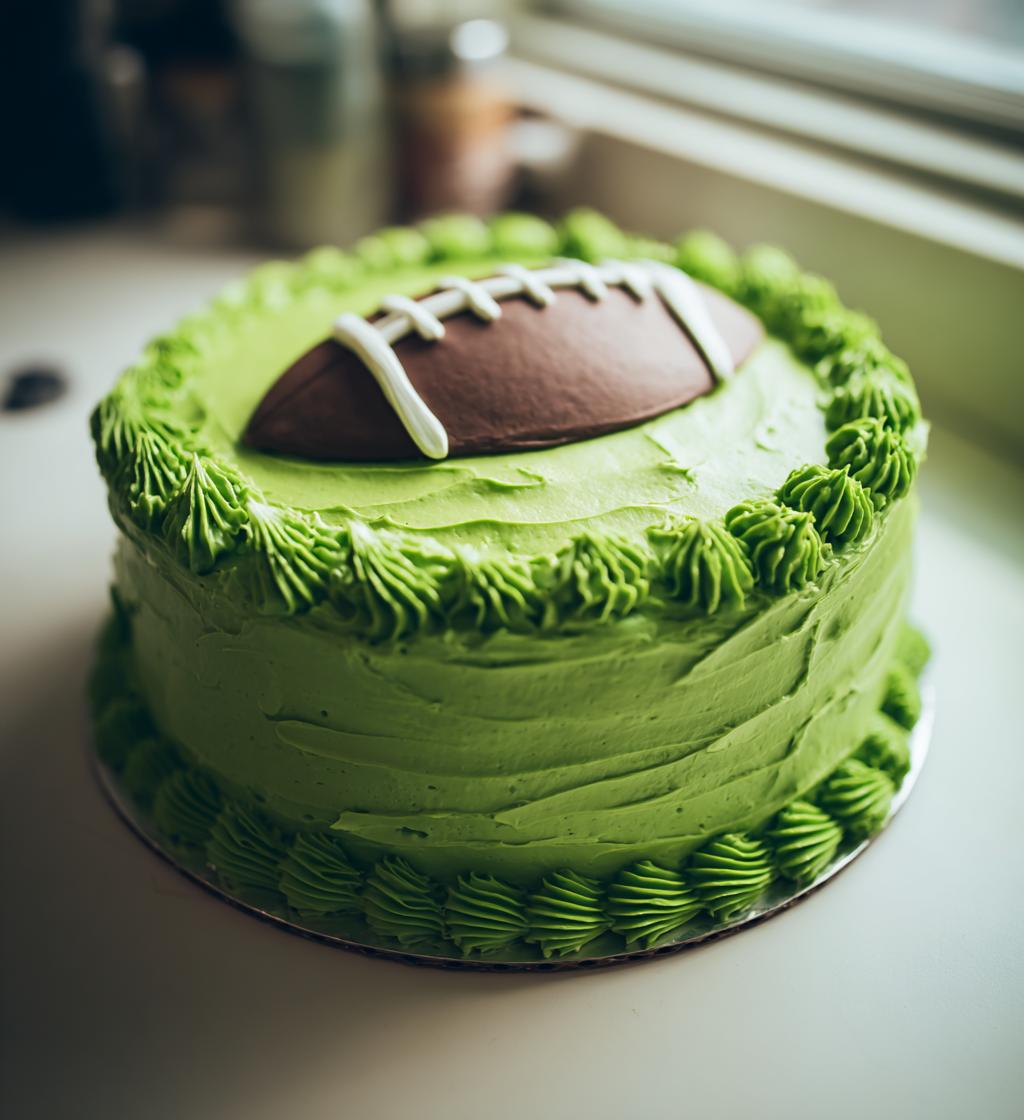 green football cake