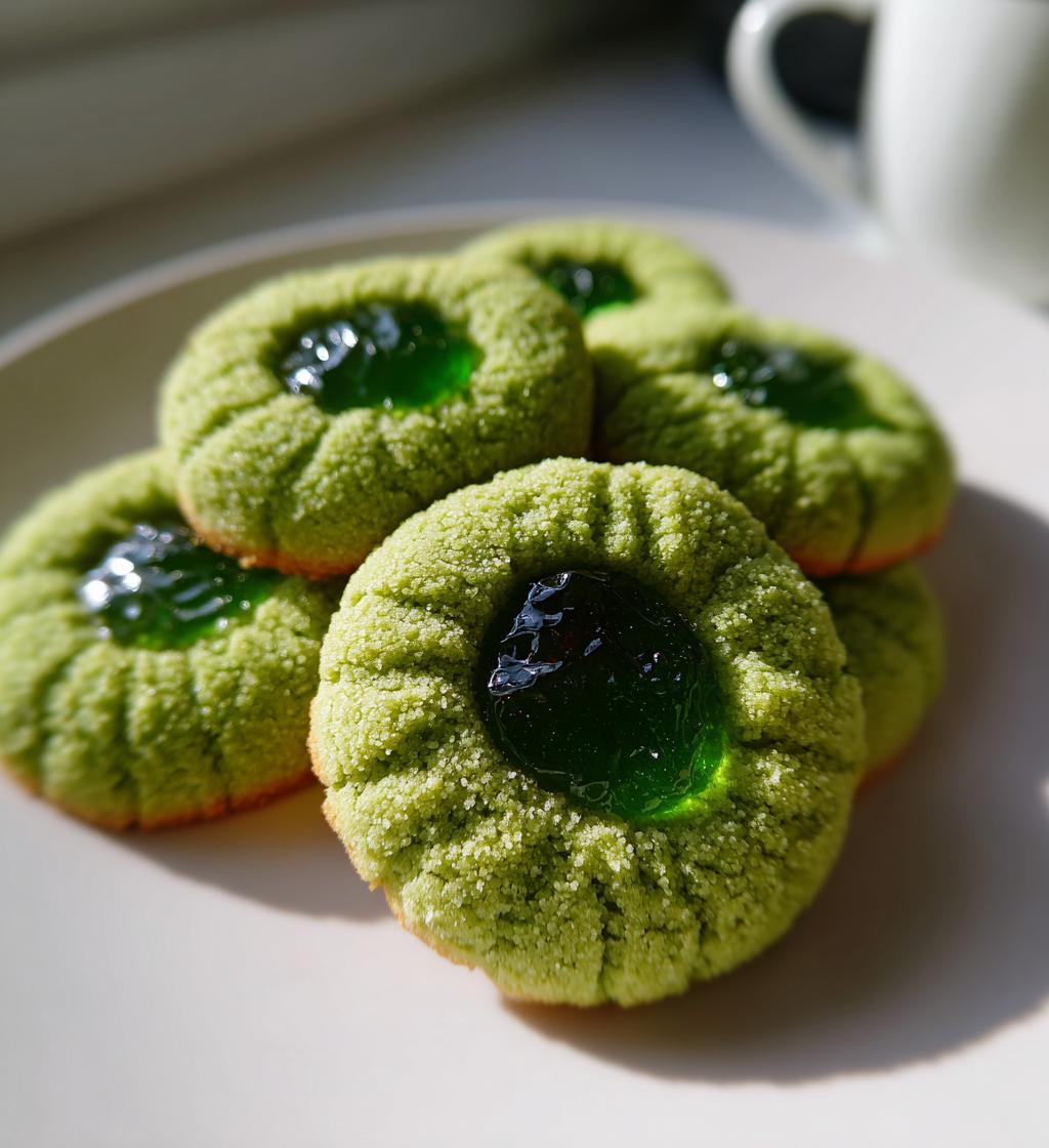 green thumbprint cookies