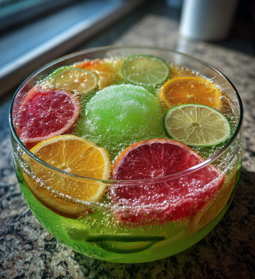 grinch punch with sherbert