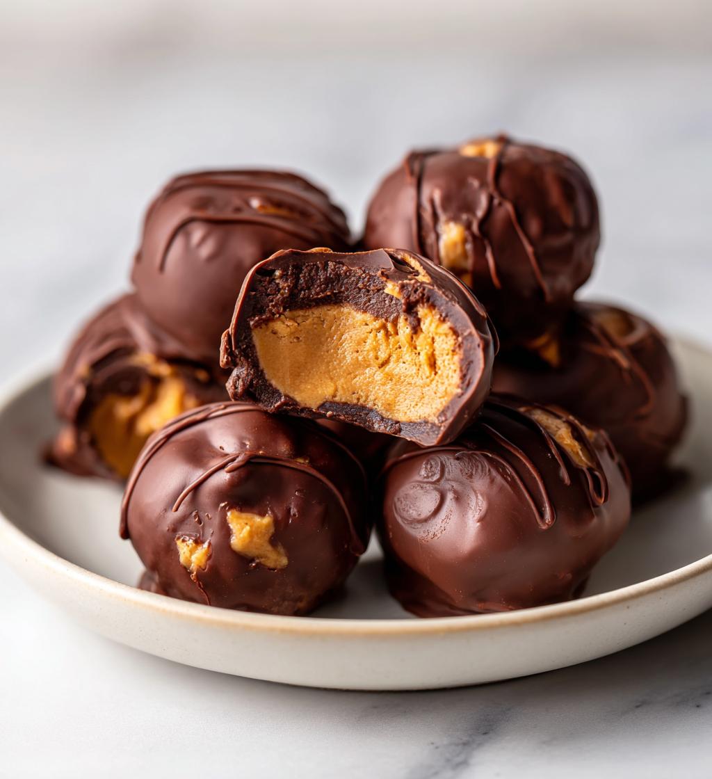 healthy peanut butter buckeyes