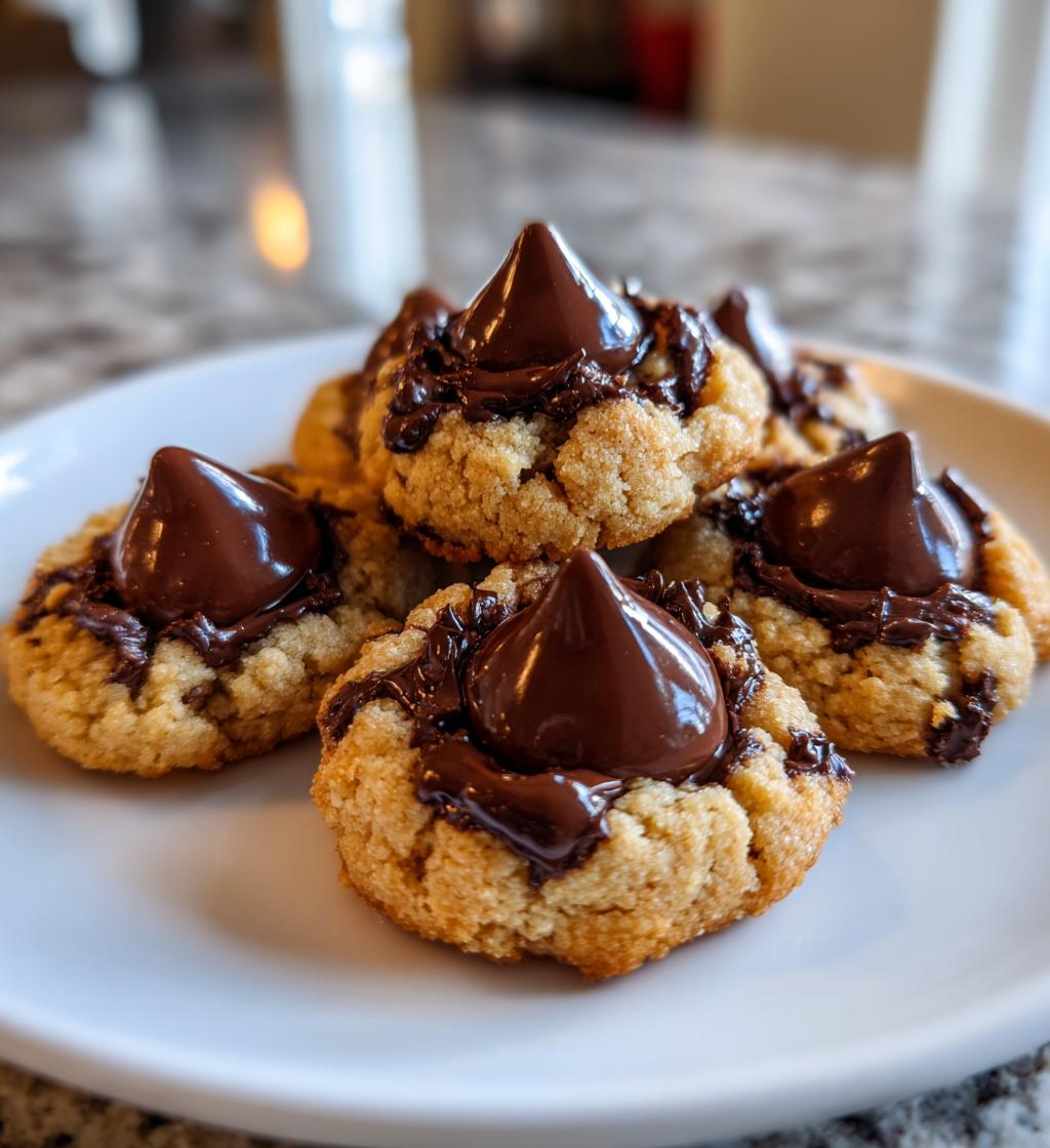 hershey kiss thumbprint cookies