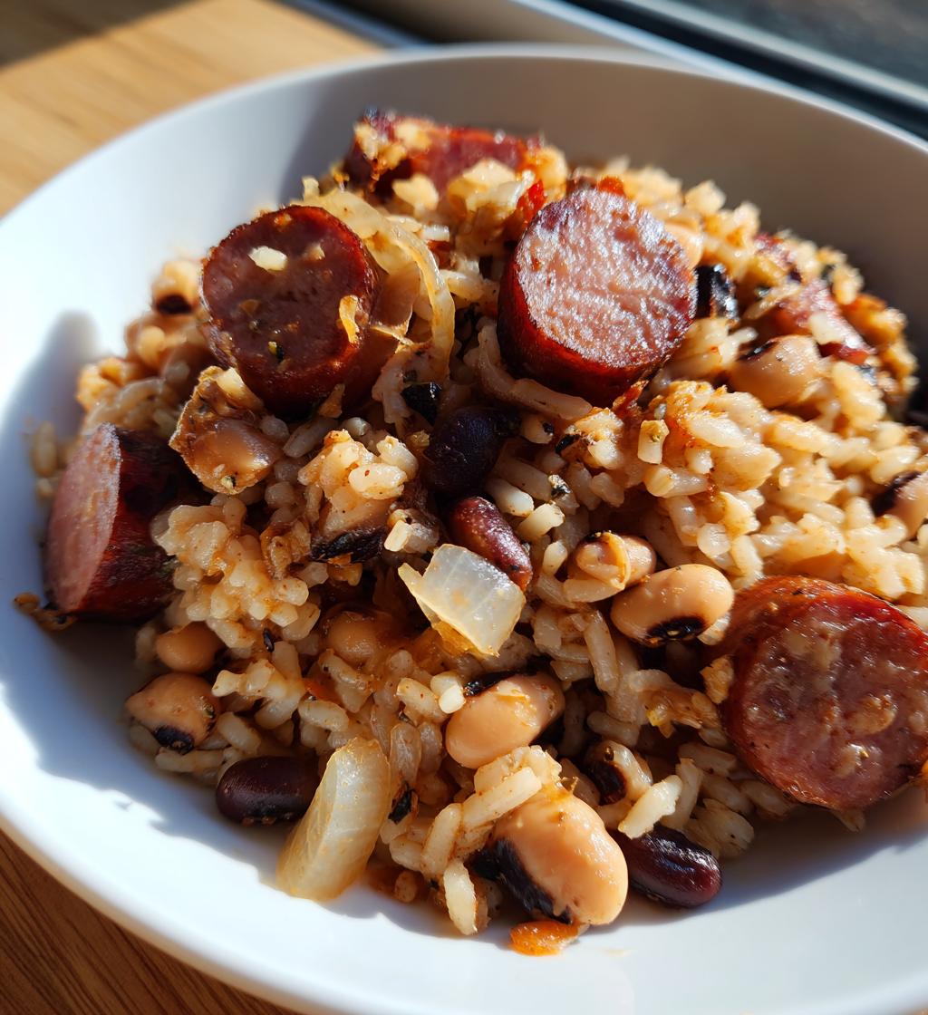 hoppin john recipe with sausage