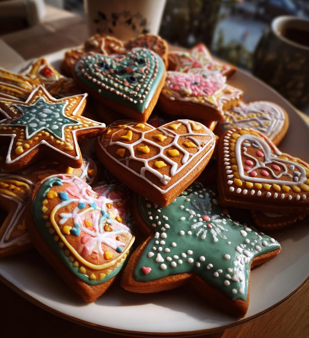 iced gingerbread cookies