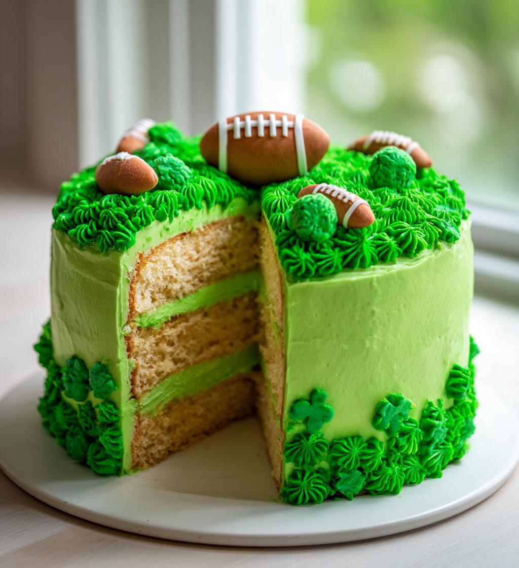 kids football birthday cake