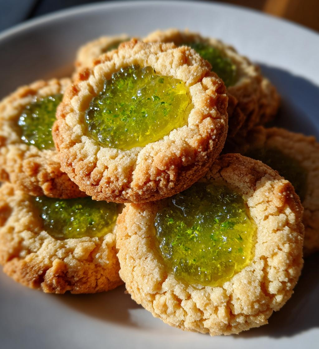 lime thumbprint cookies