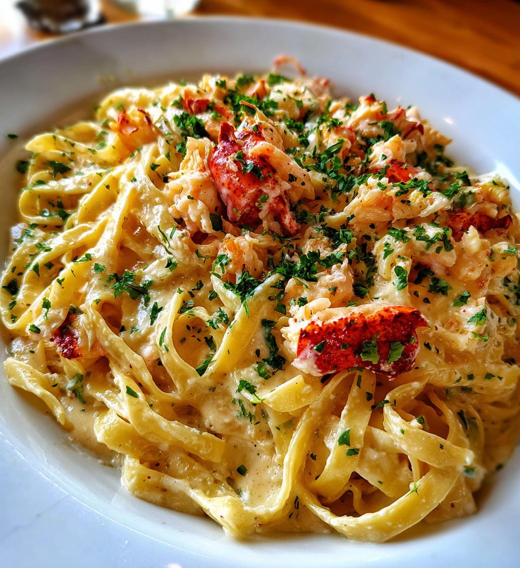 lobster alfredo pasta