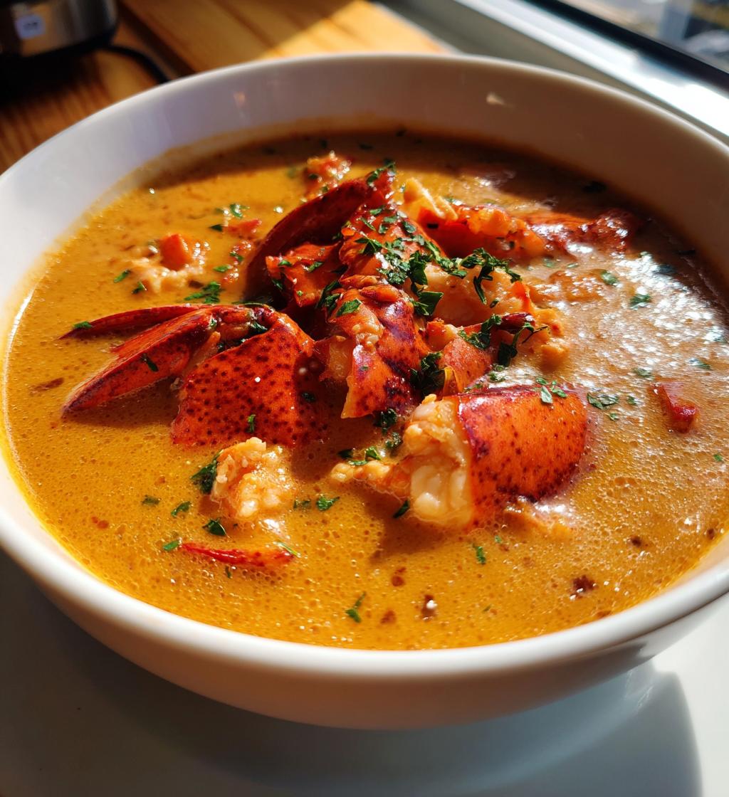 lobster bisque meal