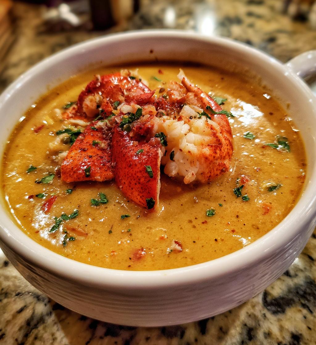 lobster bisque plating