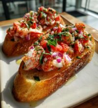 lobster bruschetta