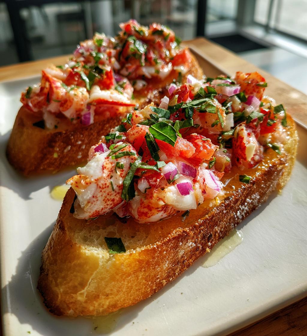 lobster bruschetta