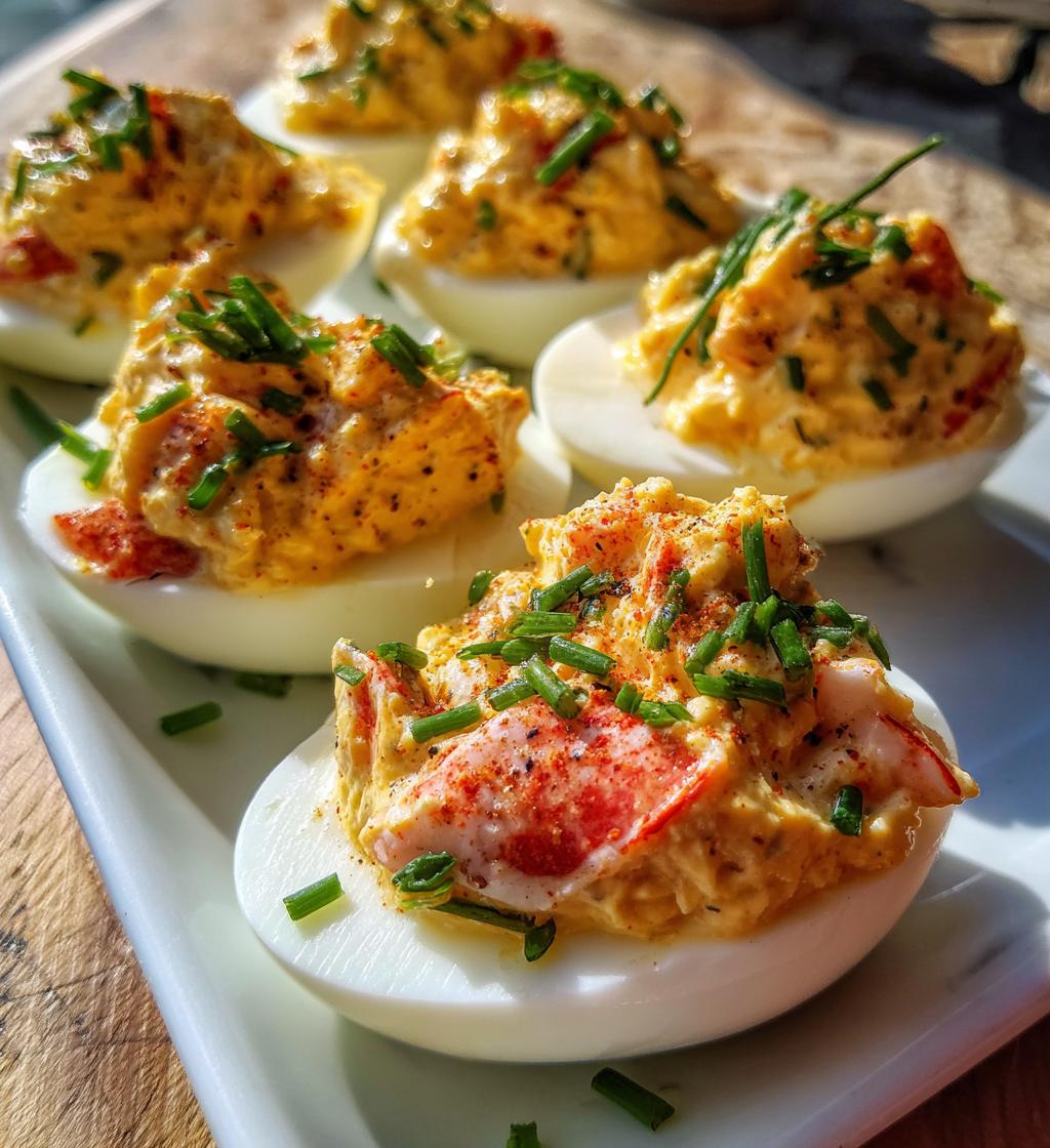 lobster deviled eggs