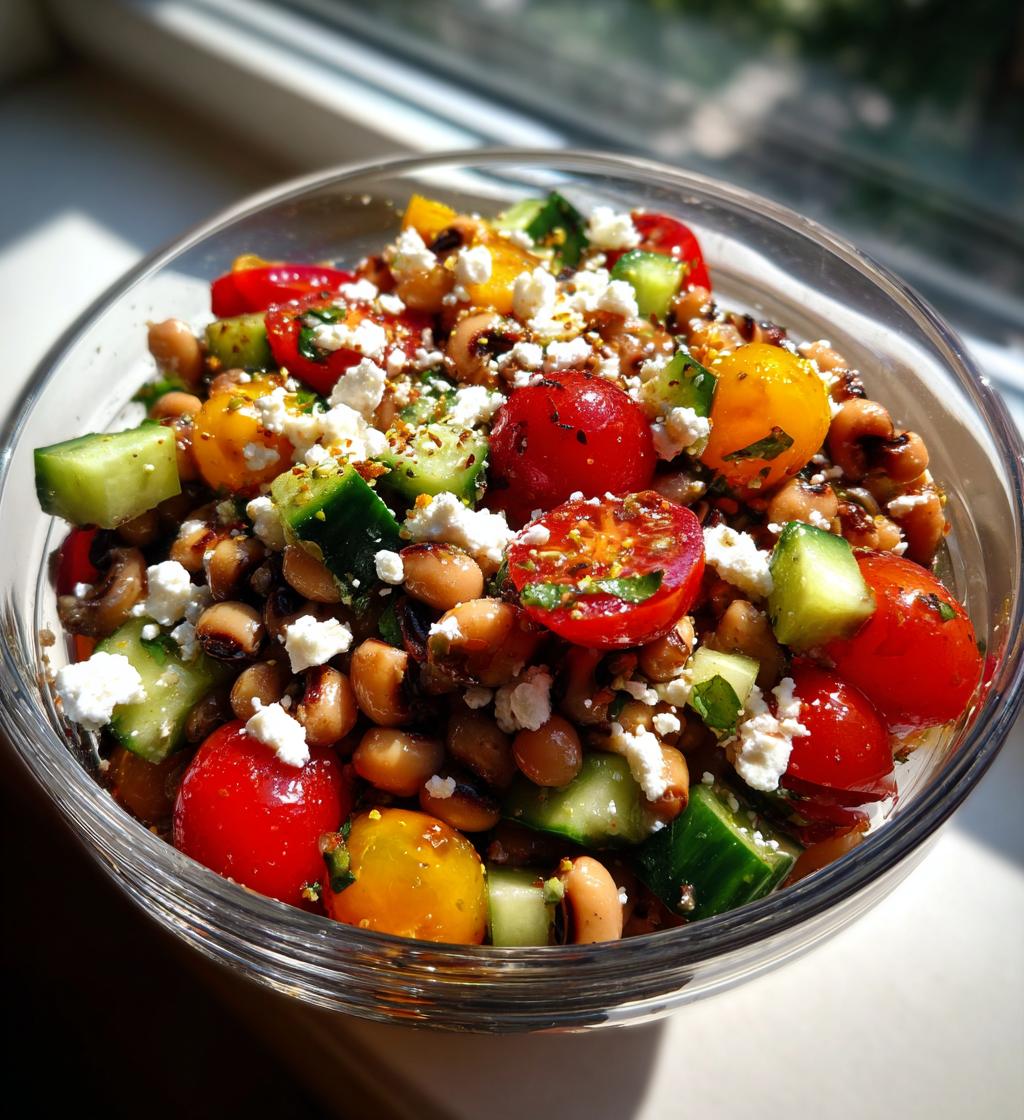 mediterranean black eyed pea salad