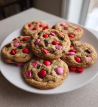 m&m valentine cookies