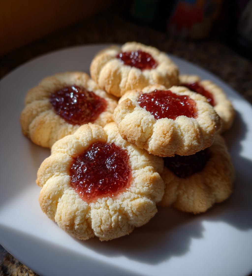 mushroom thumbprint cookies