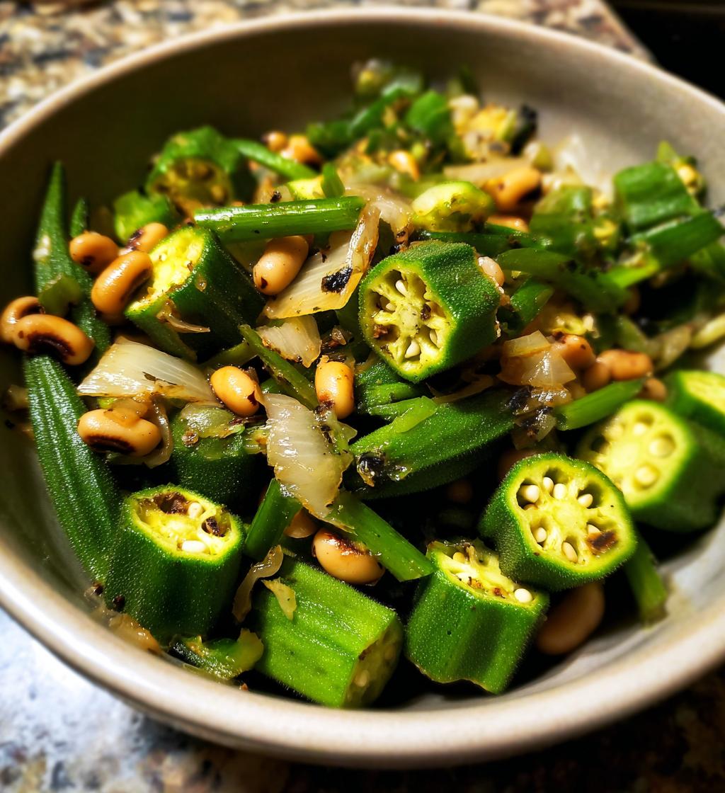 okra and black eyed peas