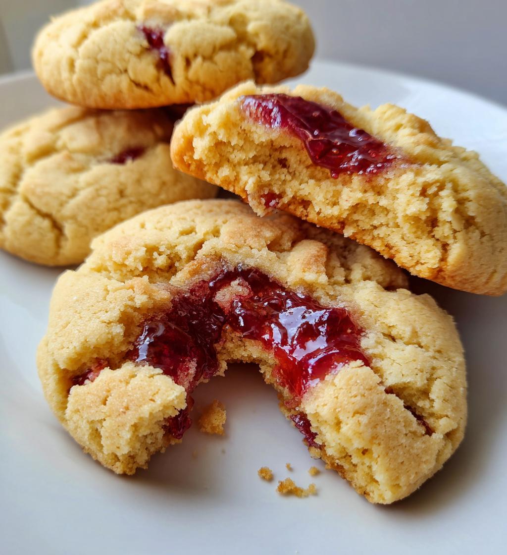 peanut butter and jelly cookies
