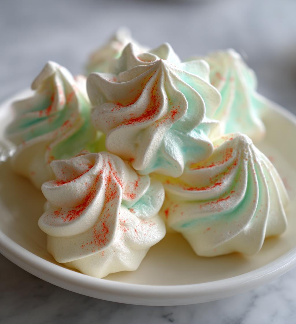 peppermint meringue cookies