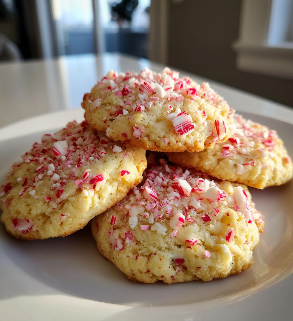peppermint shortbread cookies