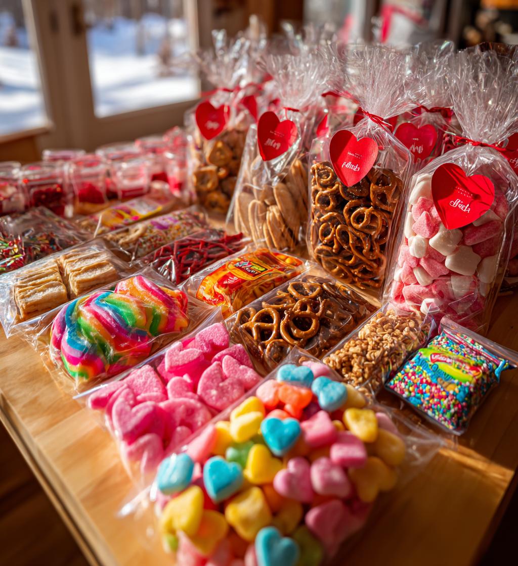 prepackaged valentine snacks for school