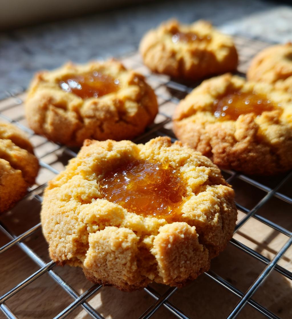 pumpkin cheesecake thumbprint cookies