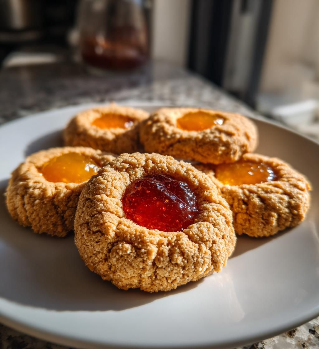 pumpkin thumbprint cookies
