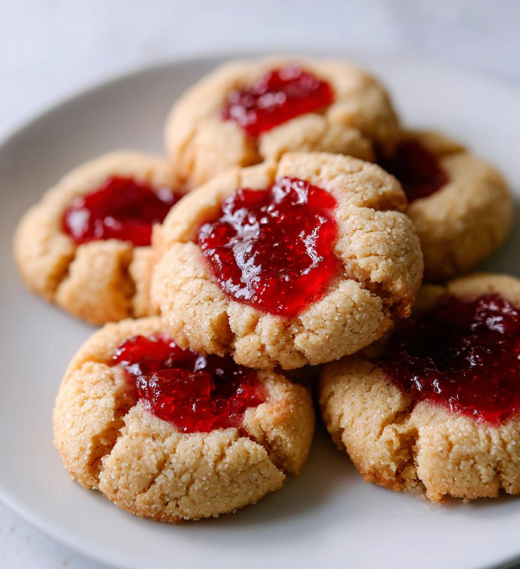 raspberry almond thumbprint
