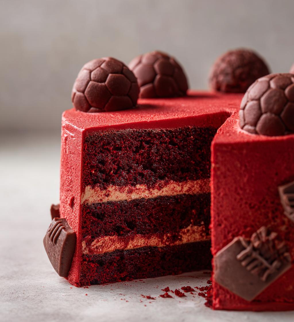 red football cake