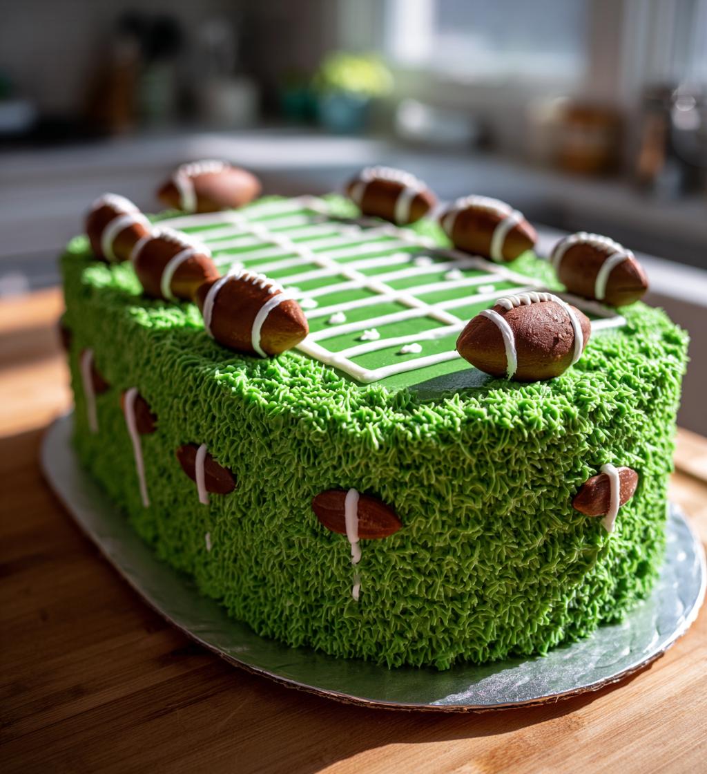 sheet cake football theme