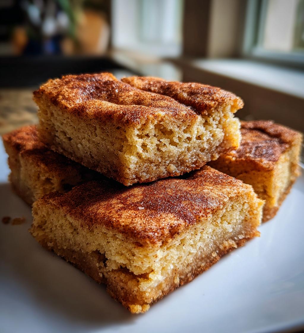 snickerdoodle blondie bars