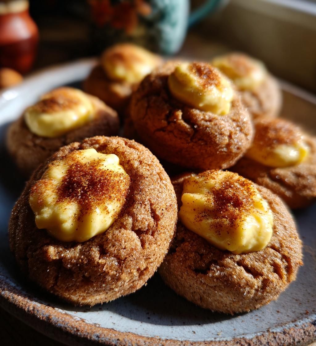 snickerdoodle thumbprint cookies