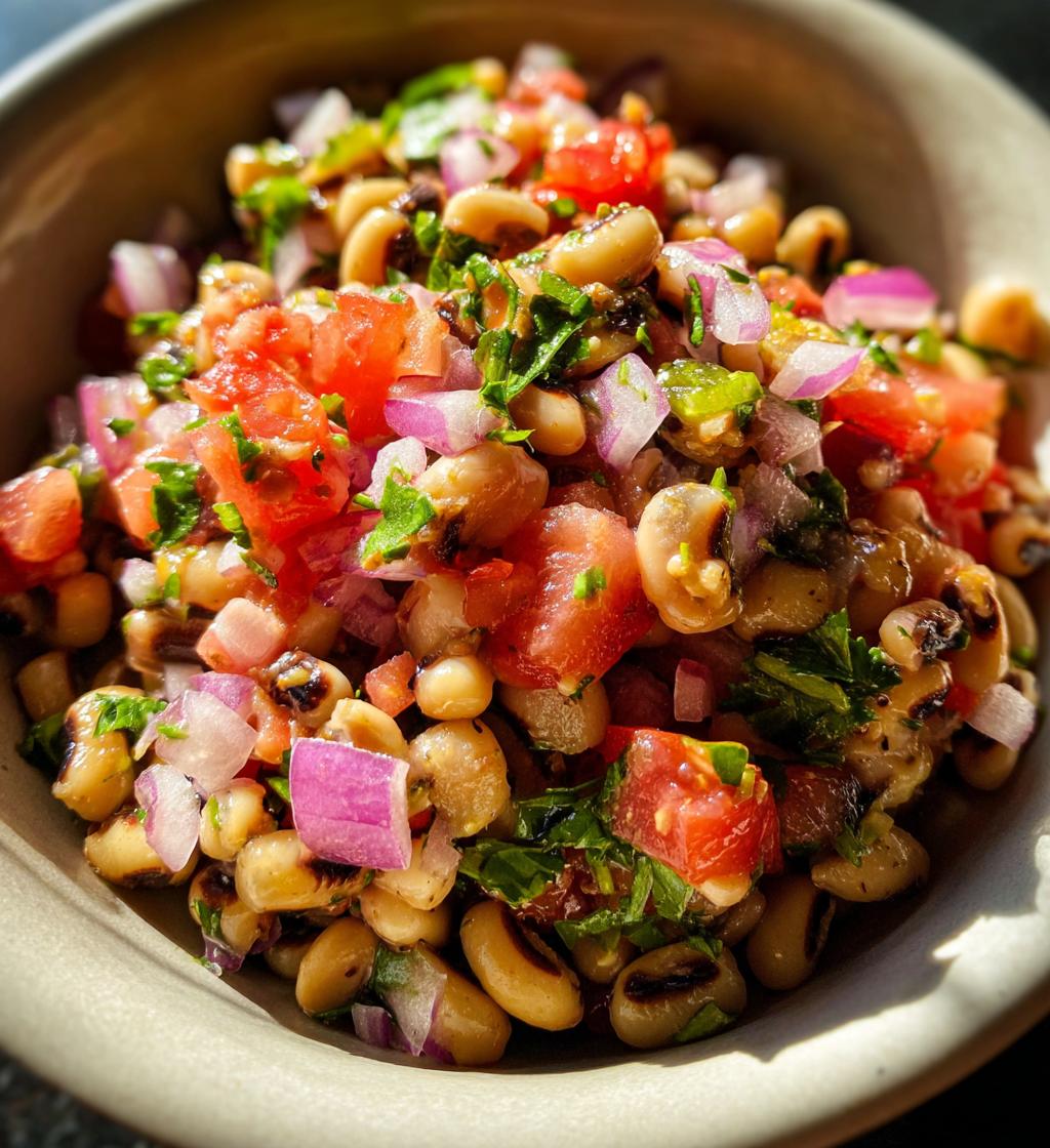 spicy black-eyed pea salsa
