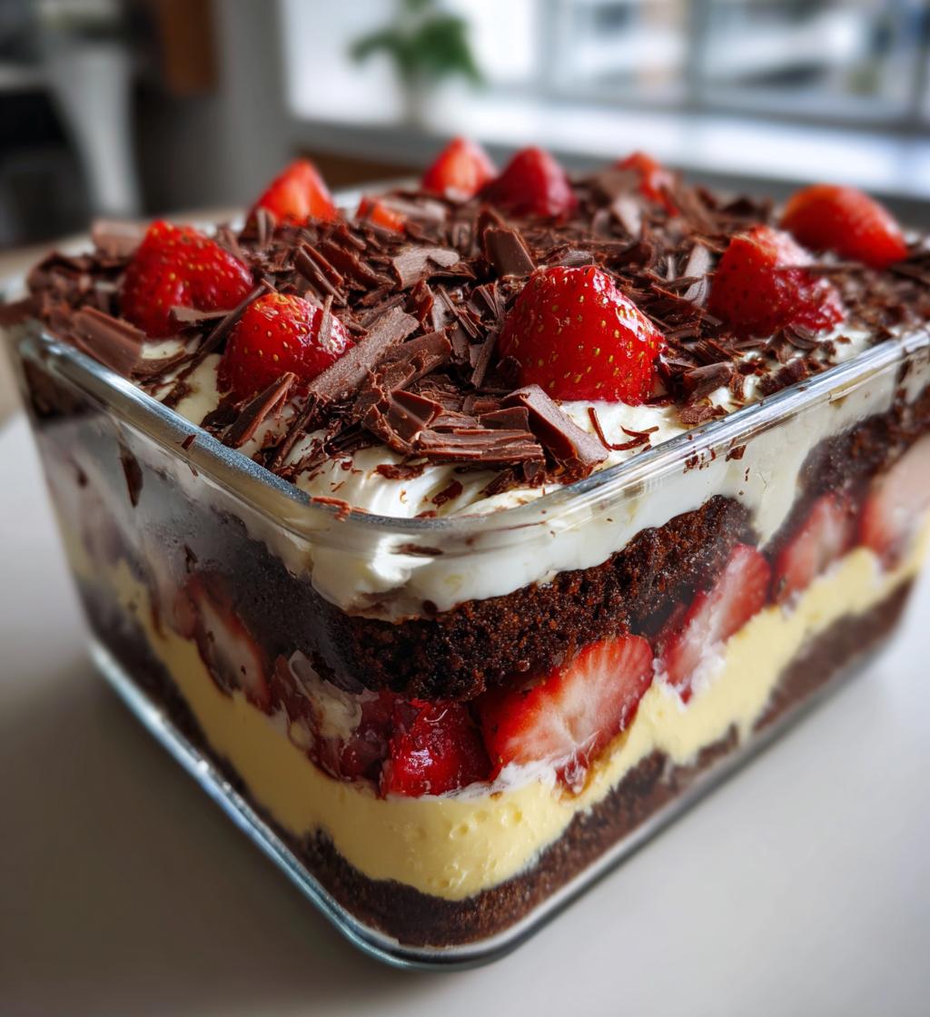 strawberry cheesecake brownie valentine trifle