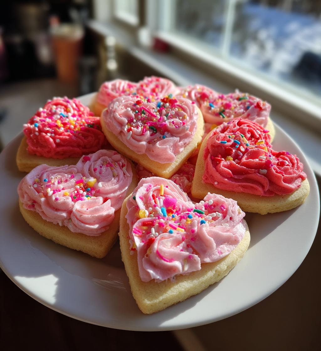 valentine buttercream cookies