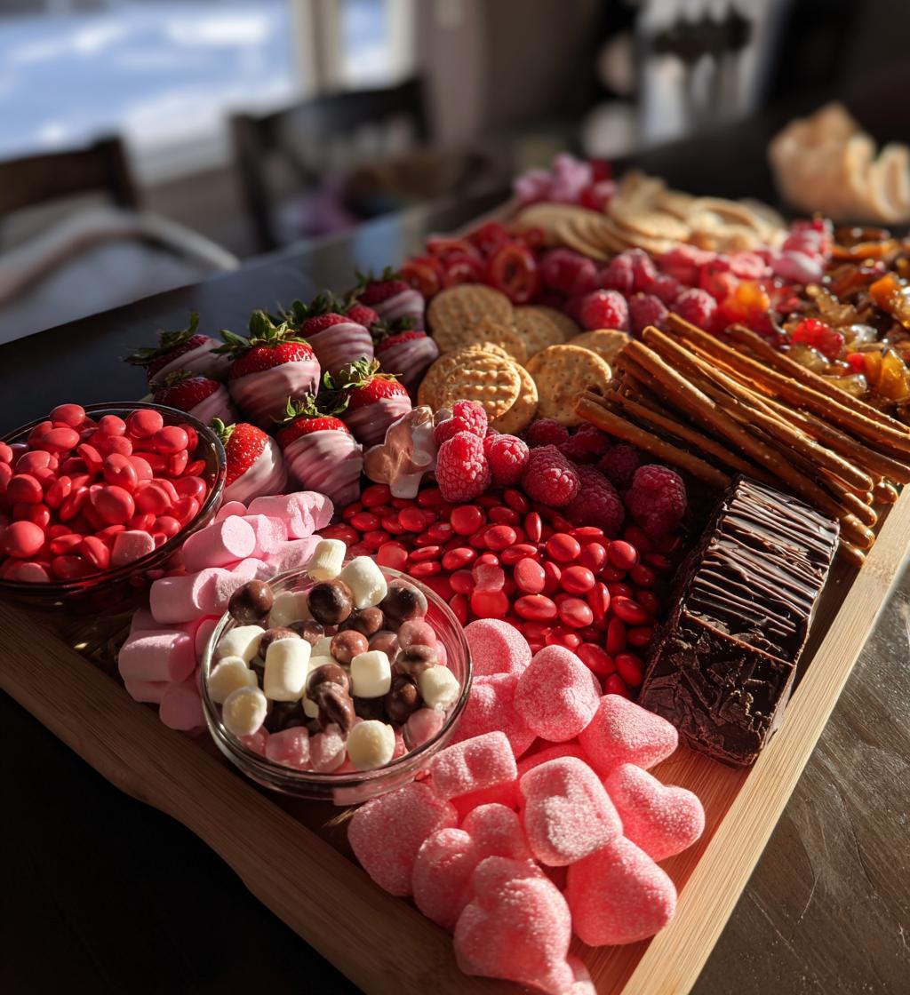 valentine candy charcuterie board