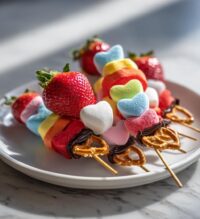 valentine candy skewers