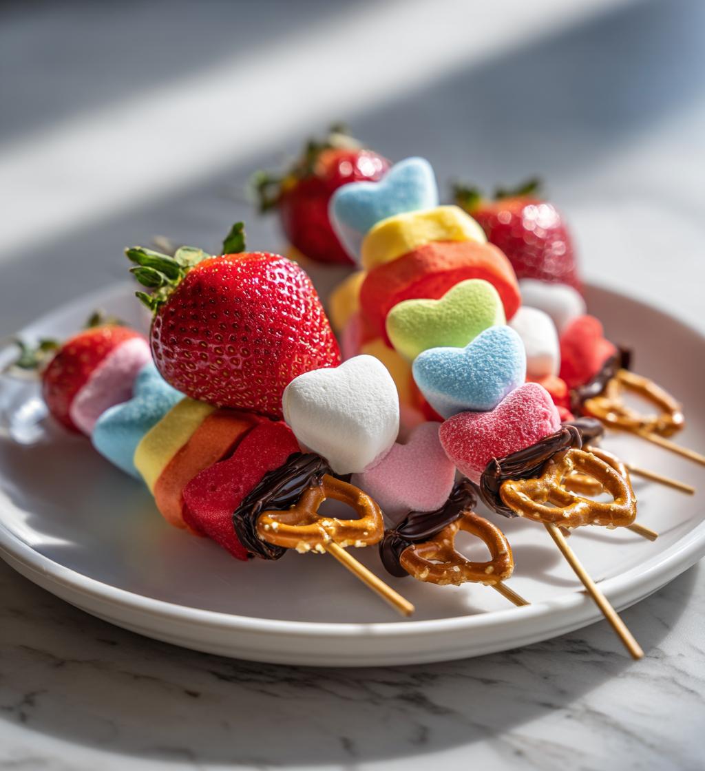valentine candy skewers