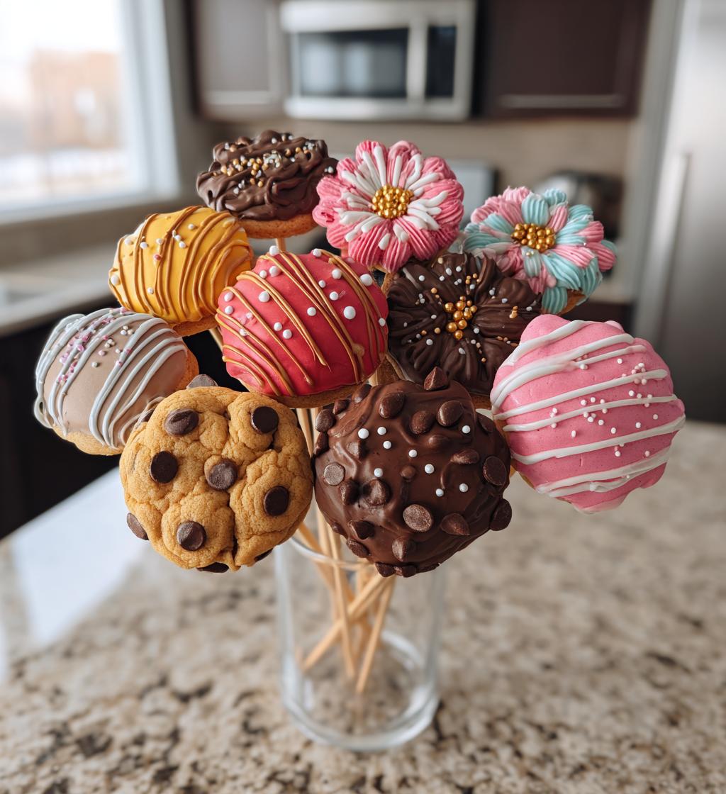 valentine cookie bouquets