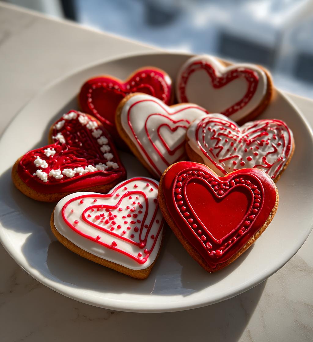 valentine cookies aesthetic