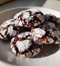 valentine crinkle cookies